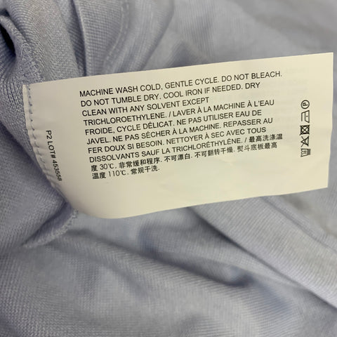 THEORY Size L Light Blue Knit Modal Blend Crew Neck T-shirt