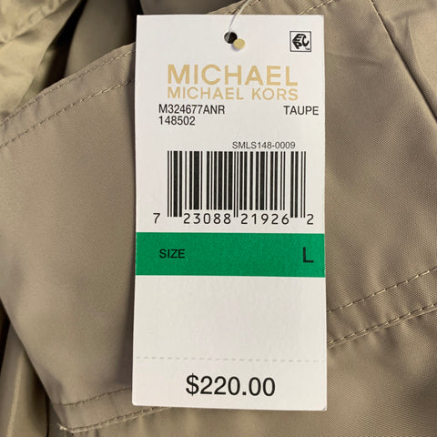 MICHAEL by MICHAEL KORS Size L Beige Polyester Hooded Jacket