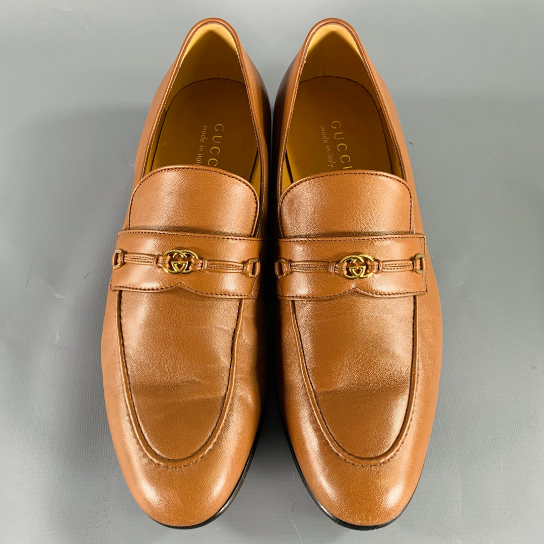 GUCCI Size 10.5 Tan Leather Slip On Loafers – Sui Generis  display picture 3