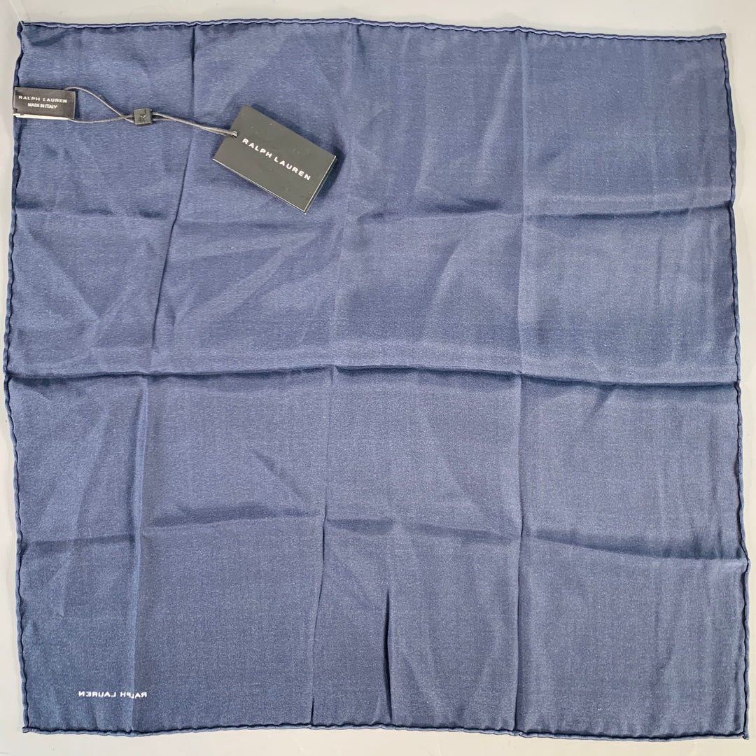 RALPH LAUREN Navy Silk Pocket Square