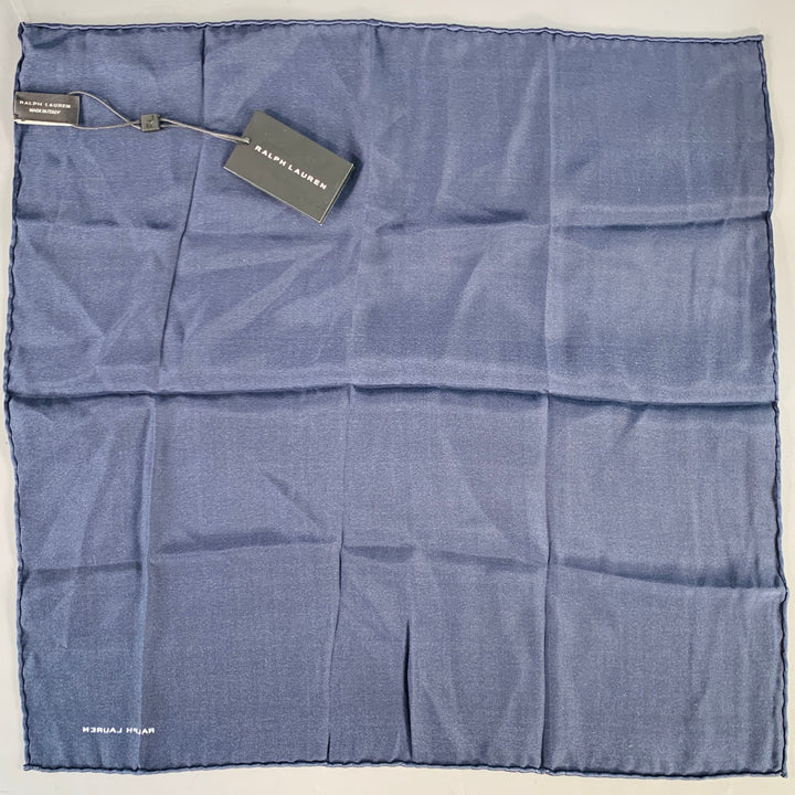 RALPH LAUREN Navy Silk Pocket Square