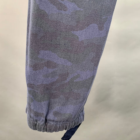 Pantalon cargo décontracté PS by PAUL SMITH taille 30, camouflage bleu-gris, braguette zippée