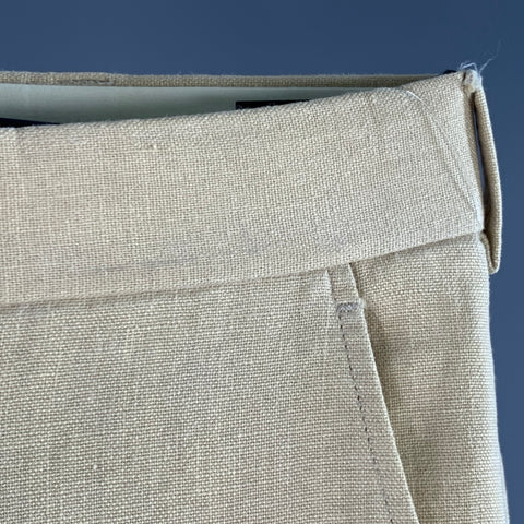 RALPH LAUREN Size L Beige Hemp Flat Front Dress Pants