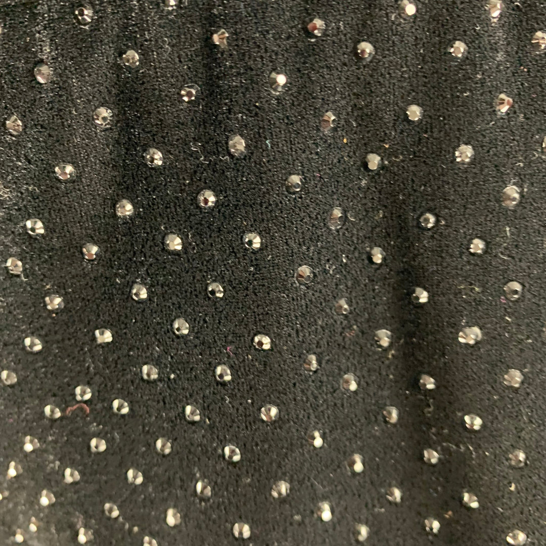 AKRIS Size 10 Black Polyester Beaded Dress Pants