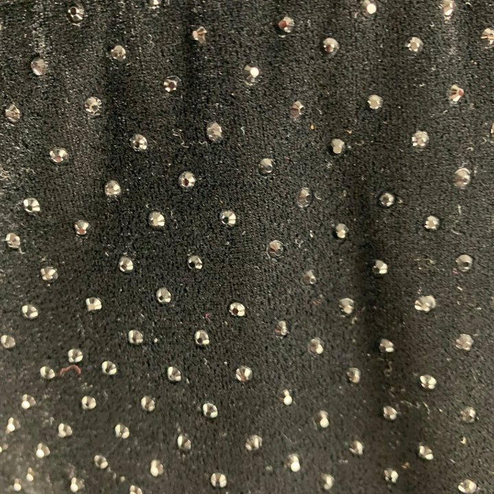 AKRIS Size 10 Black Polyester Beaded Dress Pants