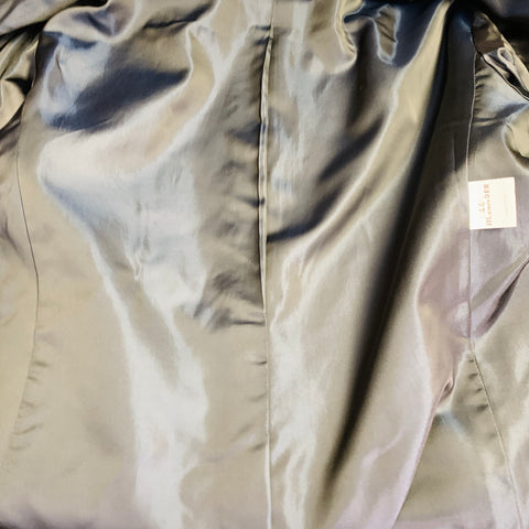 JIL SANDER Size XL Black Virgin Wool Camel Double Breasted Coat