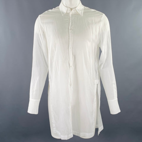 MARCO SCAIANO BERLIN Size M White Cotton Tunic Long Sleeve Shirt