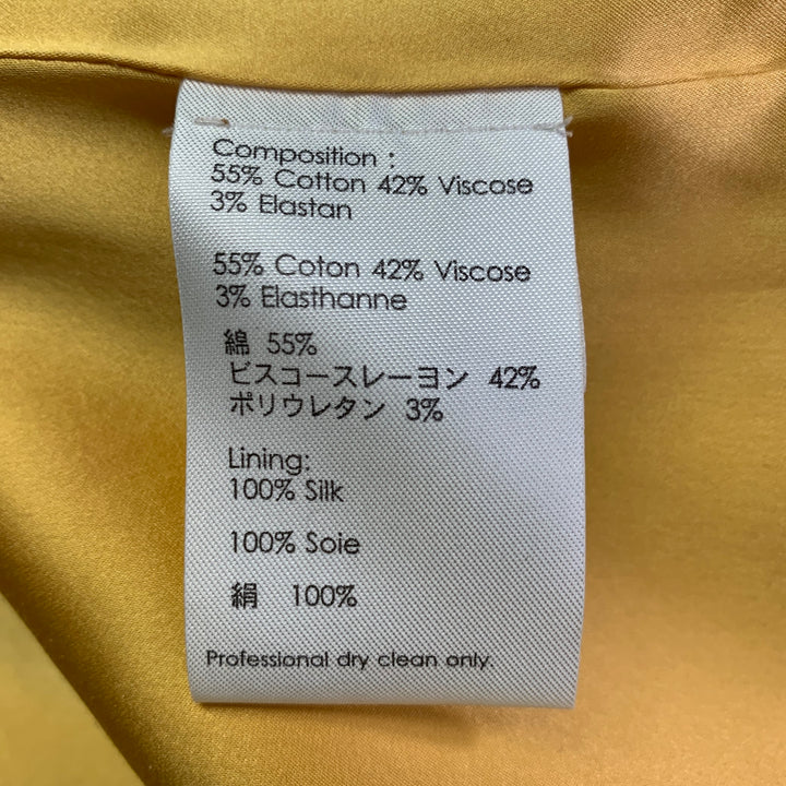 3.1 PHILLIP LIM Size 4 Yellow Cotton Blend Ruffled Jacket Blazer