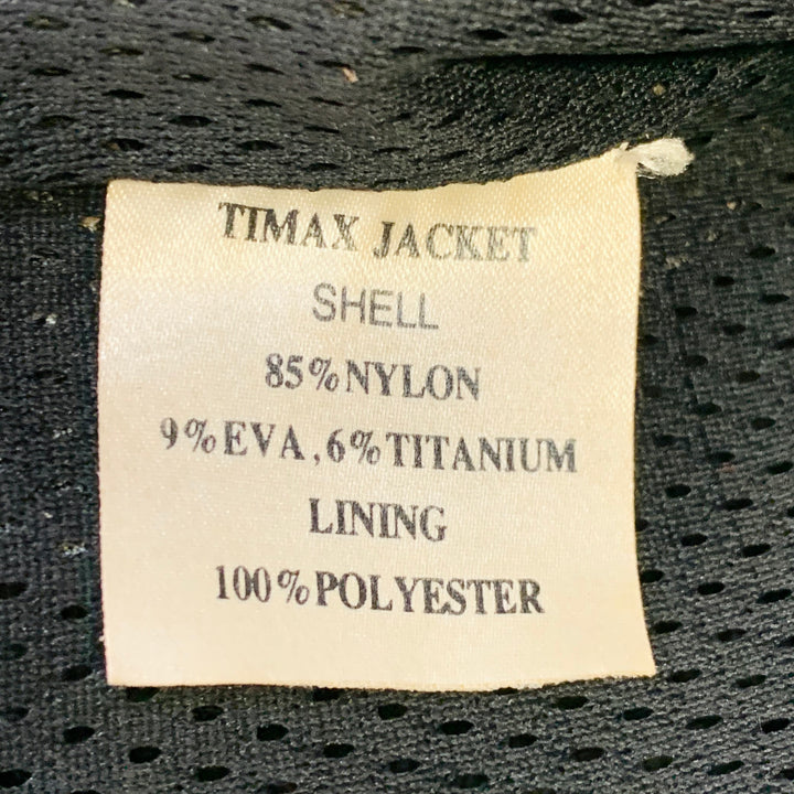 ICON Size L TiMAX Black Silver Nylon Motorcycle Jacket