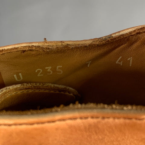 PAUL SMITH Size 8 Tan Brown Antique Leather Wingtip Lace-Up Boots