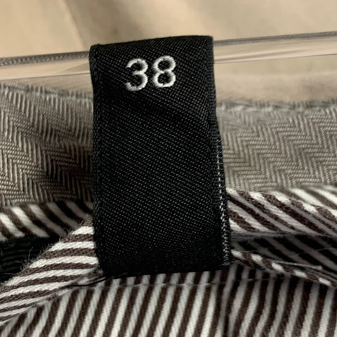 Pantalon décontracté ERMENEGILDO ZEGNA taille 38, mélange de coton beige, devant plat