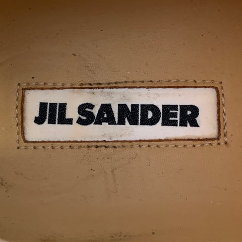 JIL SANDER Size 9 Black Canvas Twill Chunky Crepe Sole Sneakers