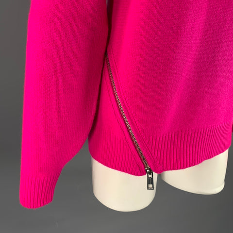 TIBI Size XS Pink Cashmere Knitted Turtleneck Sweater
