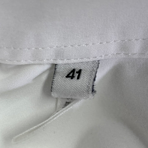 SANDRO Size M White Cotton Hidden Buttons Long Sleeve Shirt