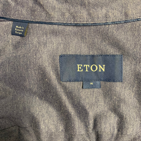 ETON Size M Blue Cotton Long Sleeve Shirt