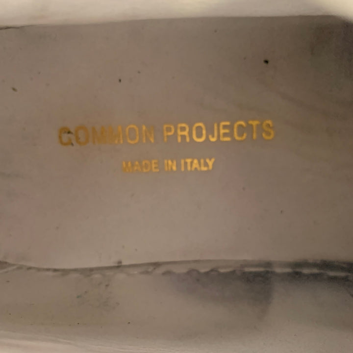 COMMON PROJECTS Size 8 White Leather Lace Up Sneakers