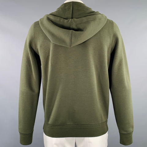 LOUIS VUITTON Size L Green Cotton Blend Hoodie Jacket