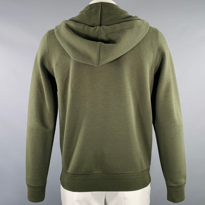 LOUIS VUITTON Size L Green Cotton Blend Hoodie Jacket
