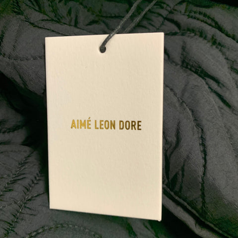 AIME LEON DORE Size M Black Quilted Nylon Zip Up Jacket