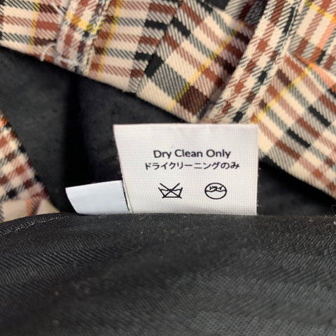 DEVEAUX New York Size 2 Beige Brick Cotton Plaid Pleated Casual Pants