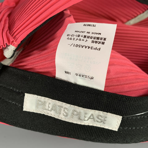 PLEATS PLEASE by ISSEY MIYAKE Pink Pleated Polyester Hat