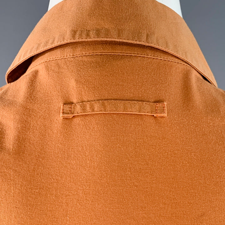 JEAN PAUL GAULTIER Size 8 Orange Cotton Blend Short Sleeve Casual Top