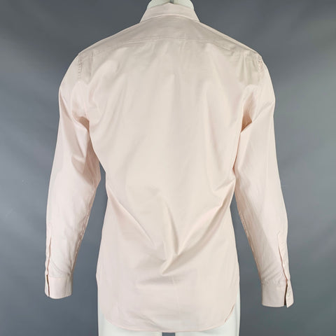 BURBERRY LONDON Size M Pink Blush Cotton Blend Long Sleeve Shirt