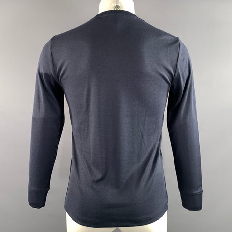 THEORY Size XS Navy Solid Modal Blend Crew Neck Pullover