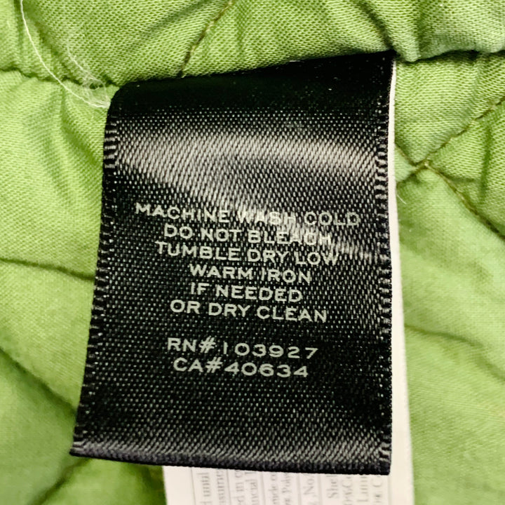 MARC by MARC JACOBS Size M Green Cotton Quilted Lining Hooded Zip Up Coat