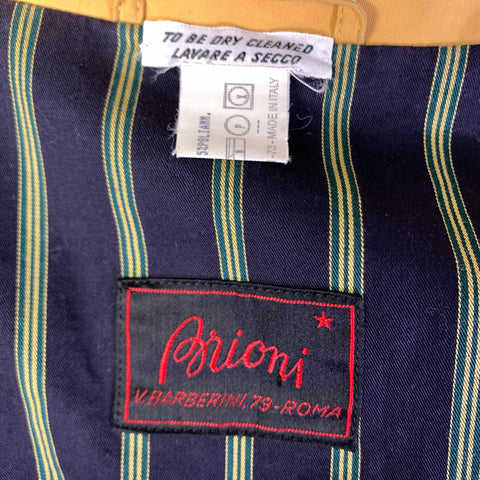 BRIONI Size 46 Yellow Polyethylene Trenchcoat