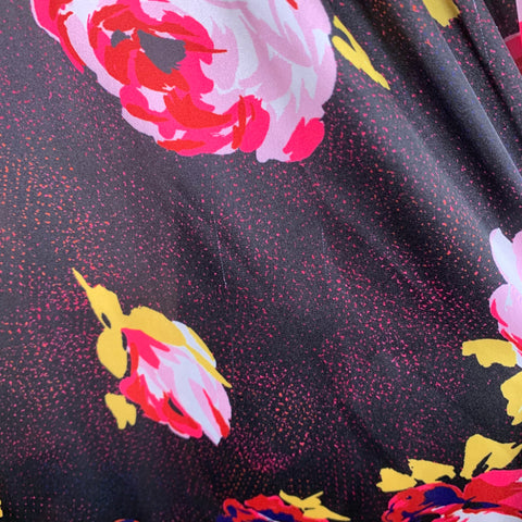 MSGM Size M Brown Multi Color Polyester Floral Bow A-Line Dress
