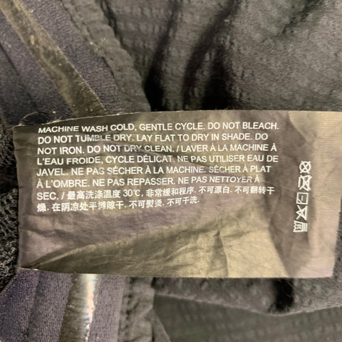 THEORY Size XS -Jace Splash- Black Stripe Polyester Zip Pockets Swim Trunks