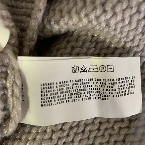 EMPORIO ARMANI Size 2 Tan Metallic Wool Polyamide Tunic Casual Top