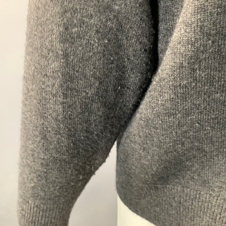 SOFIE D'HOORE Size S Grey Charcoal Knit Wool Cashmere Oversized V-Neck Cardigan