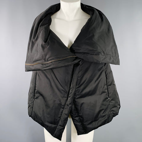 IVAN GRUNDAHL Size M Black Nylon Asymmetrical Vest