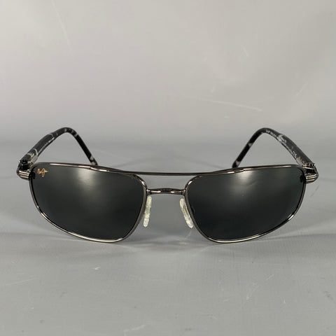 MAUI JIM Black Grey Tortoise Acetate Metal Sunglasses
