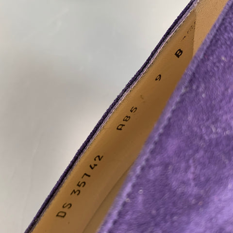SALVATORE FERRAGAMO Size 9 Purple Suede Pumps