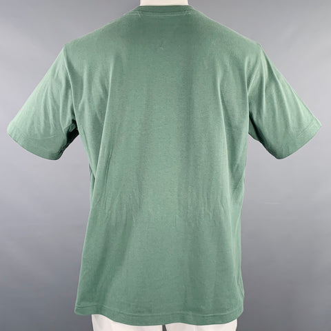 BOTTEGA VENETA Size XL Green Cotton Crew Neck T-shirt