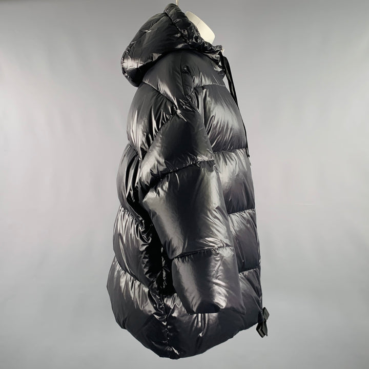 STAND STUDIO Size S -Adeline- Black Nylon Quilted Hooded Coat
