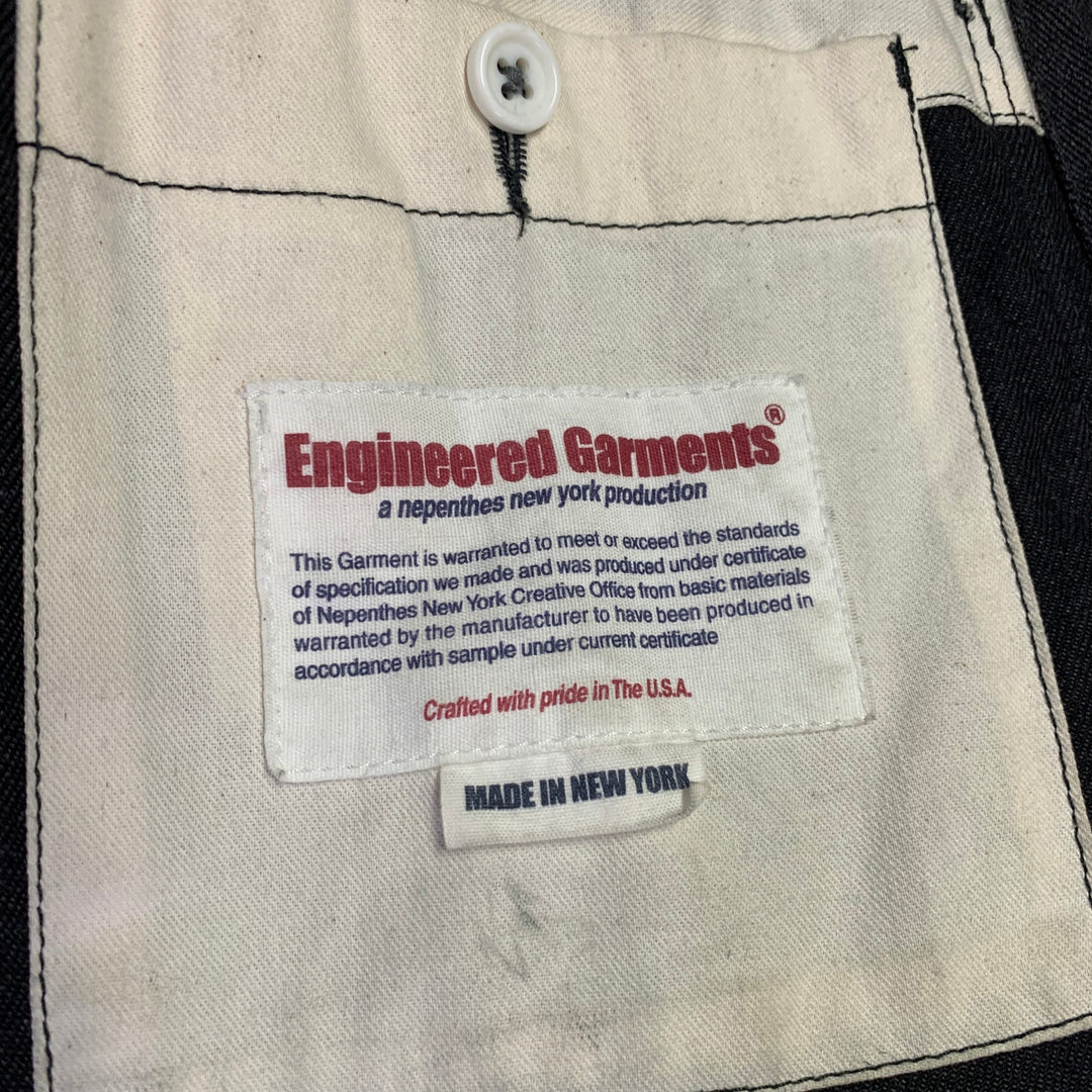 ENGINEERED GARMENTS Size S Grey Charcoal Cotton Blend Twill Peak Lapel Jacket