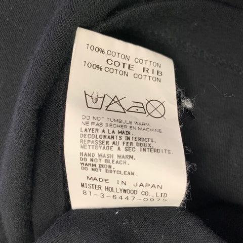 N.HOOLYWOOD Size 38 Black White Stripe Cotton One Pocket T-shirt