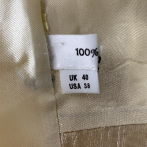 FAVOURBROOK Size 38 Beige Embroidery Linen Buttoned Vest