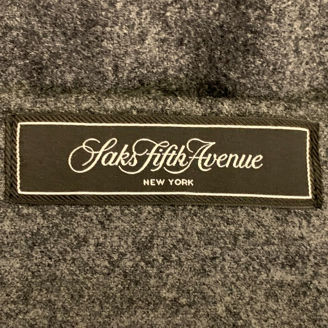 SAKS FIFTH AVENUE Size 36 Grey Heather Wool Jean Cut Casual Pants
