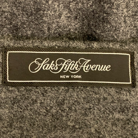 SAKS FIFTH AVENUE Size 36 Grey Heather Wool Jean Cut Casual Pants