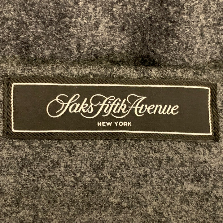 SAKS FIFTH AVENUE Size 36 Grey Heather Wool Jean Cut Casual Pants