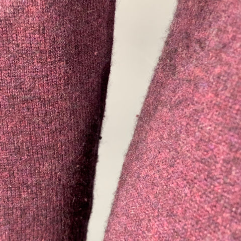 FORTE Size XS Purple Maroon Melange Cashmere V-Neck Mini Sweater Dress