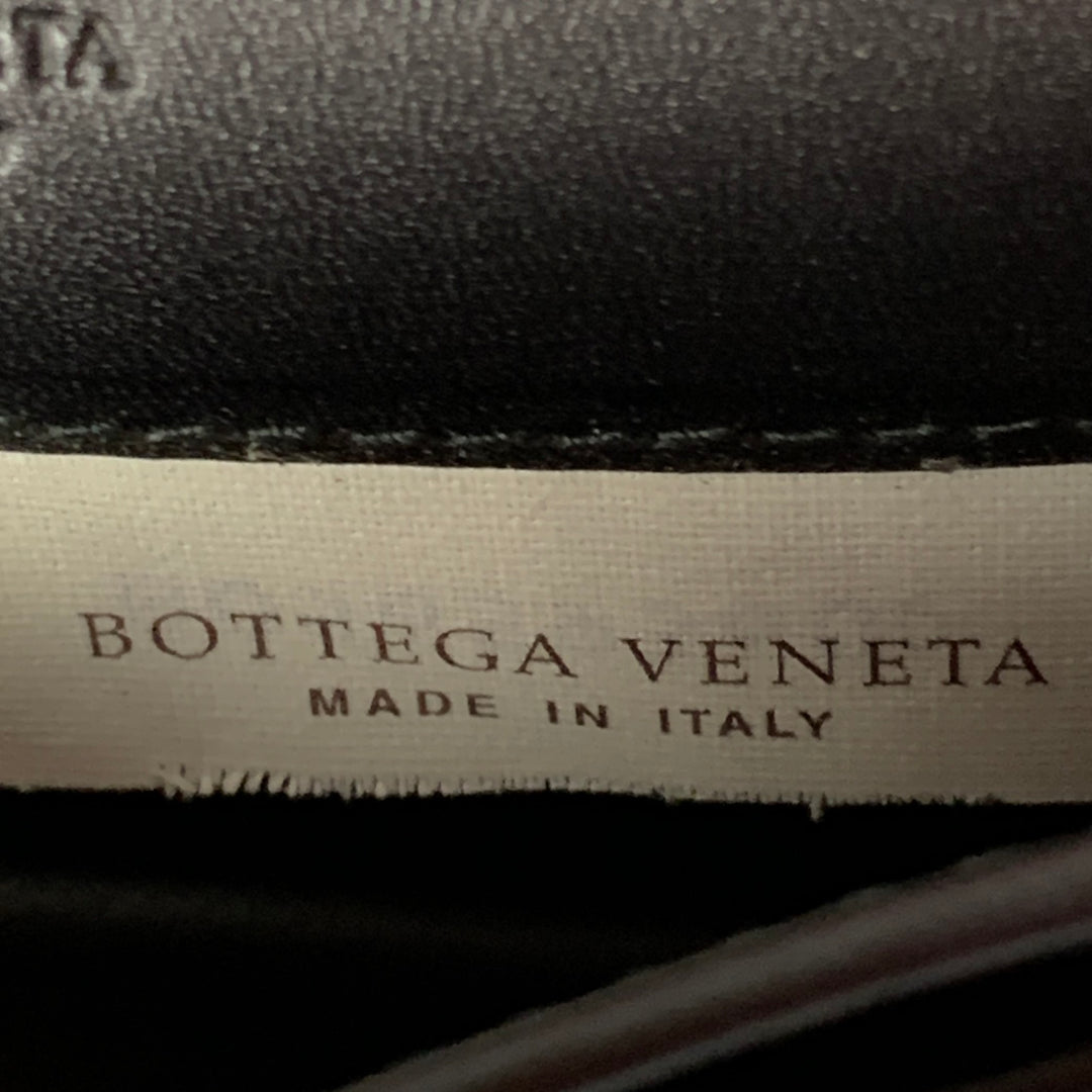 BOTTEGA VENETA Black Woven Leather Wallet