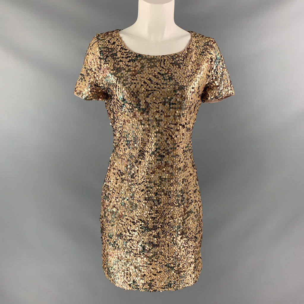 slim fit dress slacks RACHEL ZOE Size 2 Gold Polyester Sequined Shift Dress – Sui Generis  Designer Consignment