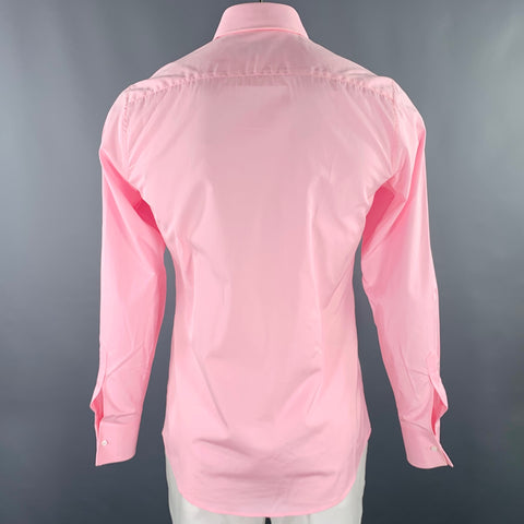 DSQUARED2 2019 Size M Pink Cotton Button Up Long Sleeve Shirt