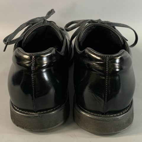 PRADA Size 10 Black 2E2718 Leather Lace Up Shoes